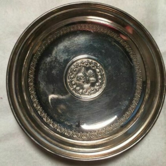 SET OF 2 STERLING SILVER ANTIQUE OTTOMAN COIN DISH - Picture 5 of 6